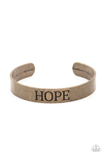 Load image into Gallery viewer, Hope Makes The World Go Round - Brass Bracelet - Sabrina&#39;s Bling Collection