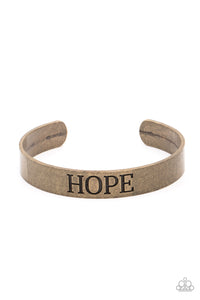Hope Makes The World Go Round - Brass Bracelet - Sabrina's Bling Collection