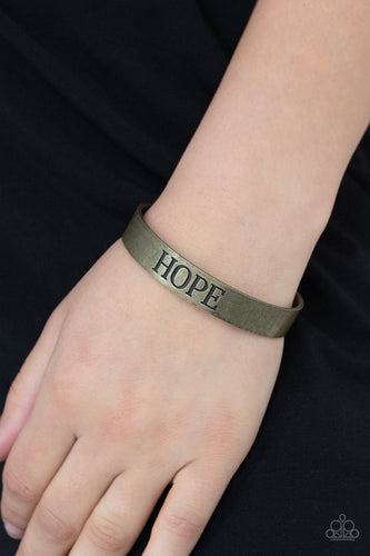 Hope Makes The World Go Round - Brass Bracelet - Sabrina's Bling Collection