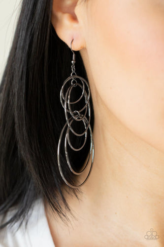 I Feel Dizzy - Black Earrings - Sabrina's Bling Collection