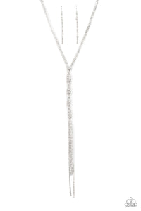 Impressively Icy - White Rhinestone Necklace - March 2022 Life Of The Party - Sabrina's Bling Collection