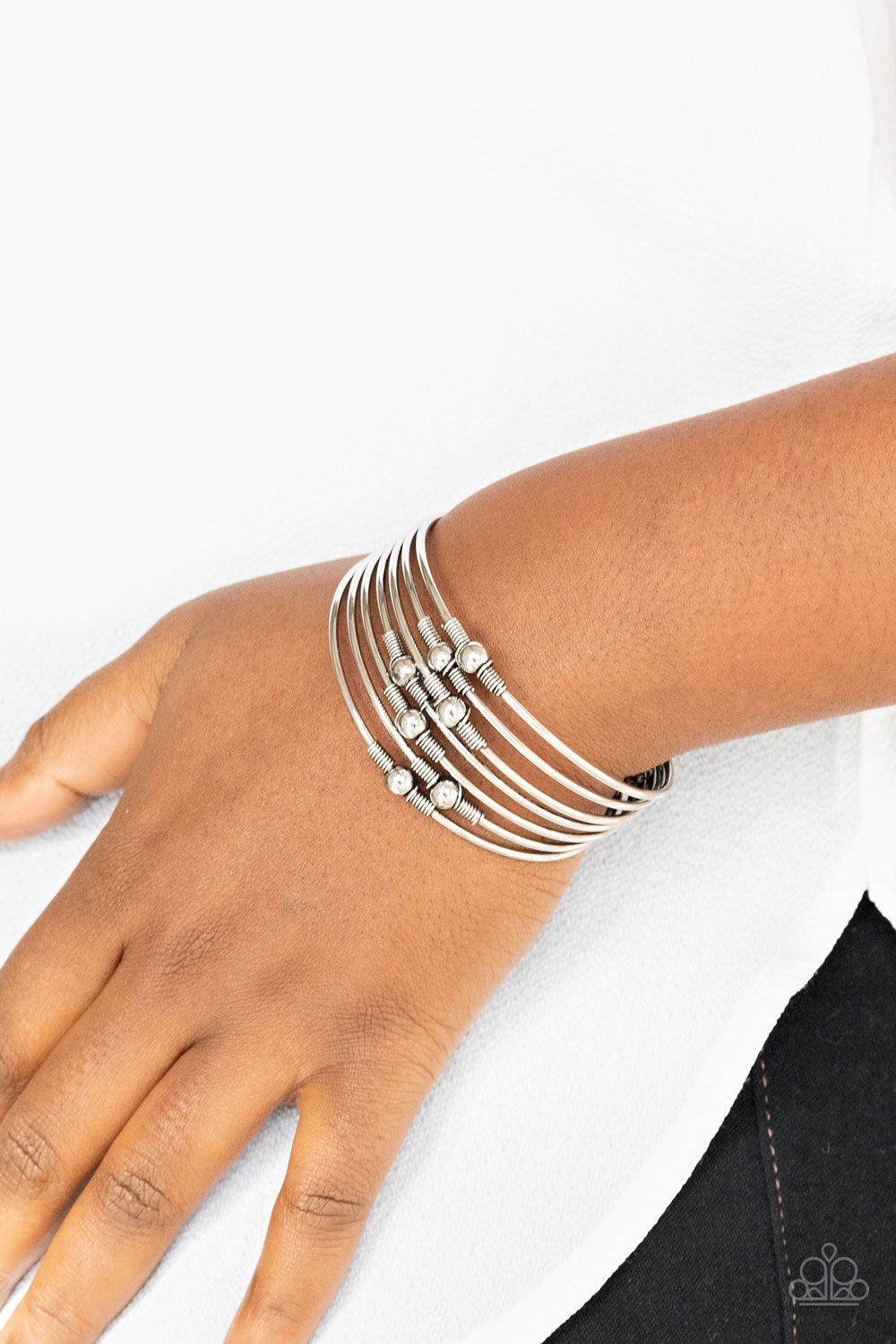 Industrial Intricacies - Silver Bracelet - Sabrina's Bling Collection