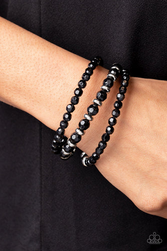 Its a Vibe - Black Coil Bracelet - Sabrina's Bling Collection