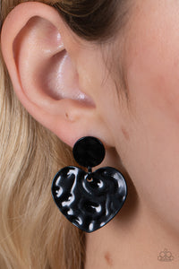 Just a Little Crush - Black Earrings - Sabrina's Bling Collection