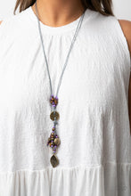 Load image into Gallery viewer, Knotted Keepsake - Purple Charm Necklace - Sabrina&#39;s Bling Collection
