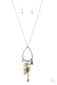 Listen to Your Soul - Green Stone & Wood Necklace - Sabrina's Bling Collection