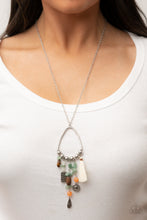 Load image into Gallery viewer, Listen to Your Soul - Green Stone &amp; Wood Necklace - Sabrina&#39;s Bling Collection