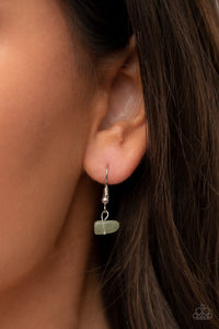 Listen to Your Soul - Green Stone & Wood Necklace - Sabrina's Bling Collection