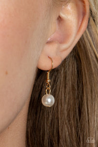 Modern Innovation - Gold & White Pearl Necklace - Sabrina's Bling Collection