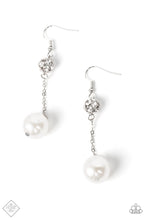 Load image into Gallery viewer, Nautical Nostalgia - White Pearl Earrings - April 2022 Fashion Fix - Sabrina&#39;s Bling Collection