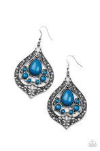 Load image into Gallery viewer, New Delhi Nouveau - Blue Filigree Earrings - Sabrina&#39;s Bling Collection