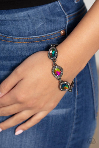 Next-Level Sparkle - Multi Oil Spill Bracelet - Sabrinas Bling Collection