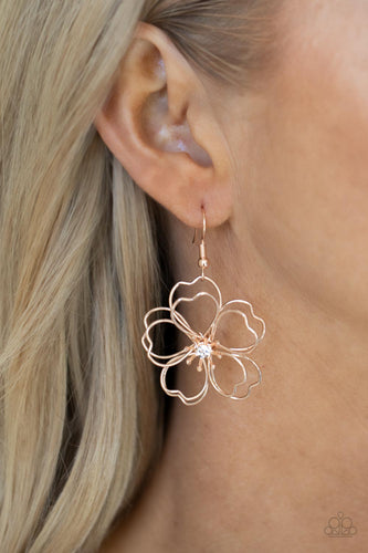 Petal Power - Rose Gold Earrings - Sabrina's Bling Collection