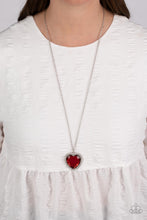 Load image into Gallery viewer, Prismatically Twitterpated - Red Heart Necklace - Sabrinas Bling Collection