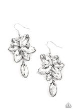 Load image into Gallery viewer, Radiant Retrospection - White Rhinestone Earrings - Sabrina&#39;s Bling Collection