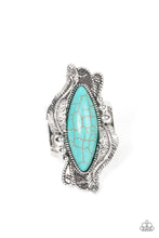 Load image into Gallery viewer, Sahara Serendipity - Blue Turquoise Feather Ring - Sabrina&#39;s Bling Collection