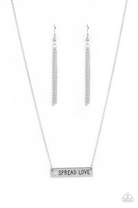 Spread Love - Silver Necklace - Sabrina's Bling Collection