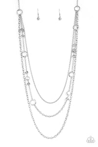 Starry-Eyed Eloquence - Silver & Hematite Necklace - Sabrina's Bling Collection