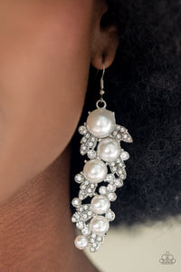 The Party Has Arrived - White Earrings - July 2022 Life Of The Party Exclusive - Sabrinas Bling Collection