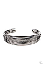 Load image into Gallery viewer, This Girl is on WIRE - Black Gunmetal Bracelet - Sabrina&#39;s Bling Collection
