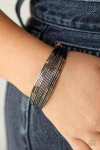 This Girl is on WIRE - Black Gunmetal Bracelet - Sabrina's Bling Collection