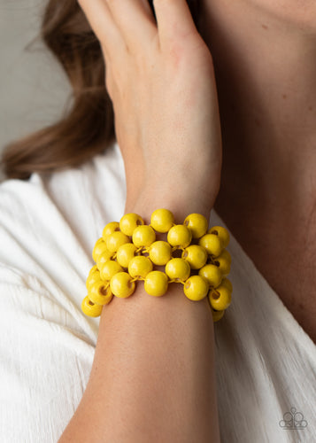 Tiki Tropicana - Yellow Bracelet - Sabrina's Bling Collection