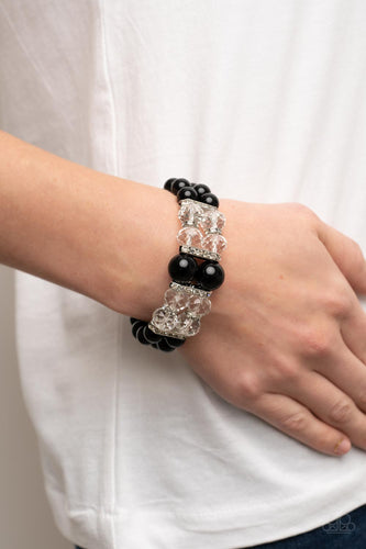 Timelessly Tea Party - Black Rhinestone Bracelet - Sabrina's Bling Collection
