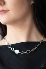 Load image into Gallery viewer, Working OVAL-time - Silver  Necklace - Sabrina&#39;s Bling Collection