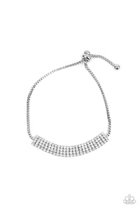 A DIAMOND a Dozen - White Rhinestone Bracelet - Sabrina's Bling Collection
