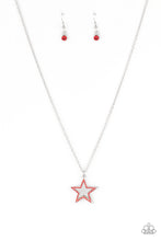 Load image into Gallery viewer, American Anthem - Red Rhinestone Star Necklace - Sabrina&#39;s Bling Collection