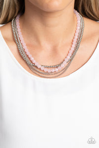 Boardwalk Babe - Pink Necklace - Sabrinas Bling Collection