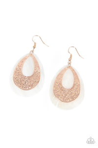 Bountiful Beaches - Rose Gold Teardrop Earrings - Sabrina's Bling Collection