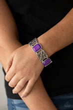 Load image into Gallery viewer, Colorful Coronation - Purple Bracelet - Sabrina&#39;s Bling Collection
