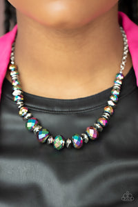 Cosmic Cadence - Multi Oil Spill Necklace - Sabrinas Bling Collection