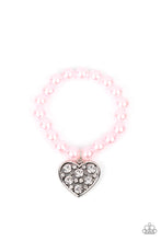 Load image into Gallery viewer, Cutely Crushing - Pink Pearl Heart Bracelet - Sabrina&#39;s Bling Collection