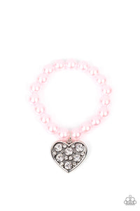 Cutely Crushing - Pink Pearl Heart Bracelet - Sabrina's Bling Collection