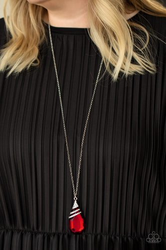 Demandingly Diva - Red Teardrop Necklace - Convention Exclusive 2021 - Sabrina's Bling Collection