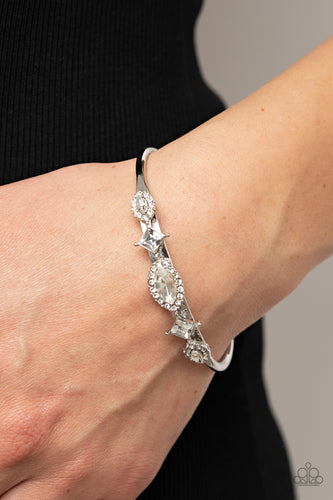 Disarming Dazzle - White Bracelet - Sabrina's Bling Collection