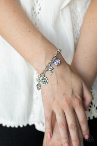 Fancifully Flighty - Purple Bracelet - Sabrina's Bling Collection