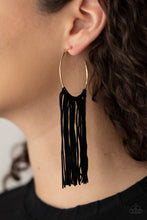 Load image into Gallery viewer, Flauntable Fringe - Gold Earrings - Sabrina&#39;s Bling Collection