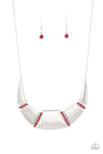 Load image into Gallery viewer, Going Through Phases - Red &amp; Silver Necklace - Sabrina&#39;s Bling Collection