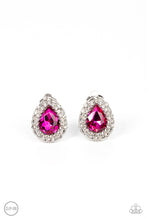 Load image into Gallery viewer, Haute Happy Hour - Pink Rhinestone Teardrop Earrings - Sabrina&#39;s Bling Collection