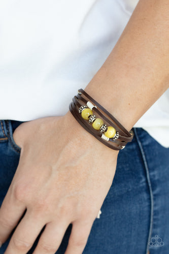 Homespun Radiance - Yellow Bracelet - Sabrina's Bling Collection