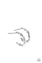 Load image into Gallery viewer, Irresistibly Intertwined - Silver Hoop Earrings - Sabrina&#39;s Bling Collection