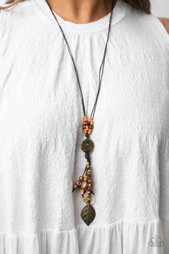 Knotted Keepsake - Orange Charm Necklace - Sabrina's Bling Collection