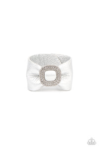 Lights, SELFIE, Action! - Silver Pleather Bracelet - Sabrinas Bling Collection