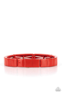 Material Movement - Red Bracelet - Sabrina's Bling Collection