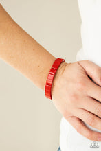 Load image into Gallery viewer, Material Movement - Red Bracelet - Sabrina&#39;s Bling Collection