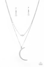 Load image into Gallery viewer, Modern Moonbeam - White Half-Moon Necklace - Sabrinas Bling Collection