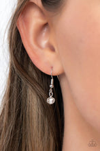 Load image into Gallery viewer, Modern Moonbeam - White Half-Moon Necklace - Sabrinas Bling Collection